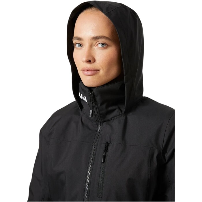 2024 Helly Hansen Womens Crew Hooded Midlayer Jacket 2.0 34447 - Black